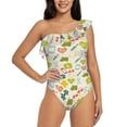 thumbnail image 2 of Yiaed Medical Icons Print Women One Piece Swimsuits Tummy Control One Shoulder Bathing Suits Pattern Ruffle Swimwear-X-Large, 2 of 8