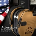 thumbnail image 2 of Walker's Razor Slim Electronic Muffs (Battle Brown) Bundle with Hearing Protection Case (Black) (2 Items), 2 of 6