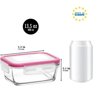 LAV Fresco 3-Piece Glass Food Storage Containers Set with Pink