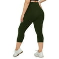 thumbnail image 4 of vigerkar Plus Size Leggings for Women, High Waisted Tummy Control Buttery Super Soft Yoga Pants for Workout Green, 2XL, 4 of 7