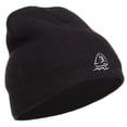 thumbnail image 4 of Sailboat Wave Embroidered Short Beanie - Black OSFM, 4 of 5