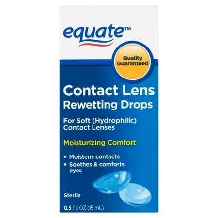 equate: stérile lubrifiantes et gouttes hydratantes pour les gla (Hydrophilic) Lentilles de contact, 0,50 fl oz