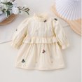 thumbnail image 4 of Ropa de primavera de estilo Retro para chico, vestido de princesa de manga larga con bordado de flores y cuello con volantes, vestido para bebé de 0 a 6 años, 4 of 6
