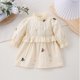 thumbnail image 4 of Ropa de primavera de estilo Retro para chico, vestido de princesa de manga larga con bordado de flores y cuello con volantes, vestido para bebé de 0 a 6 años, 4 of 6