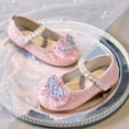 thumbnail image 6 of Mepaouo Toddler Girl's Dress Shoes Rhinestone Ballerina Mary Jane Wedding Party Ballerina Flats, 6 of 9