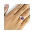 thumbnail image 3 of 1.00 Carat T.G.W. Amethyst And 1/20 Carat T.W. White Diamond 14K Gold Over Silver Ring, 3 of 4