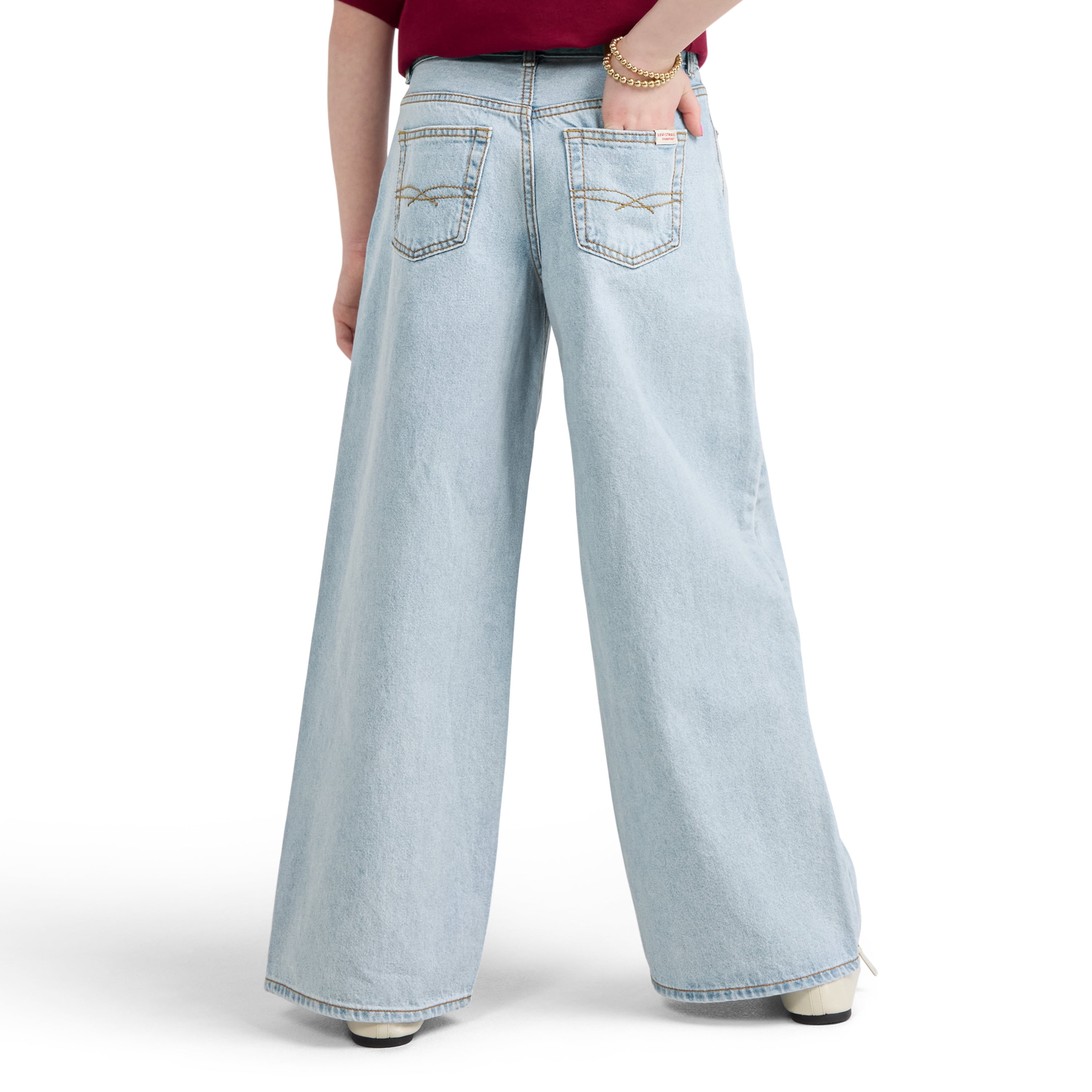 Levi Strauss Signature Girls Floral Baggy Jeans, Sizes 5-18