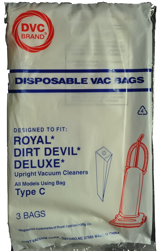 Dirt Devil Type C Deluxe Vacuum Bags 3700148001 10-Pack 