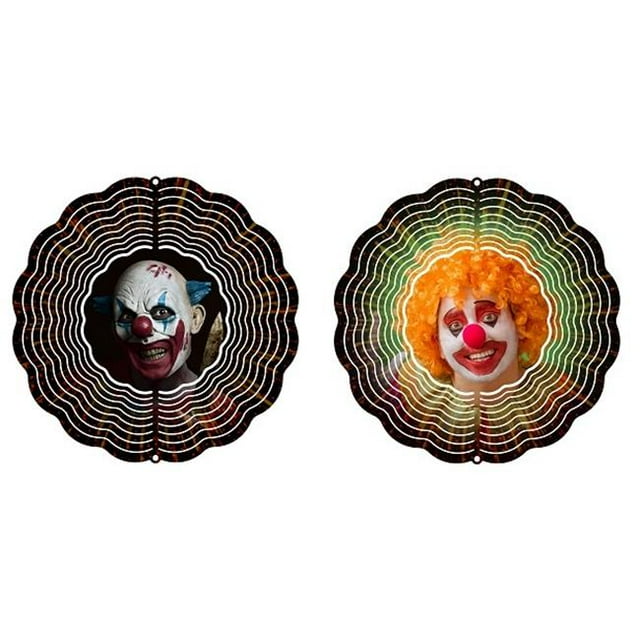 Next Innovations 101408001-SCARYCLOWN 10 in. Scary Clown Wind Spinner Yard Decor