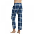 thumbnail image 3 of Men's Cotton Plaid Pajama Pants Cotton Sleep Lounge Pant, 3 of 5