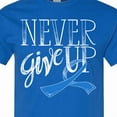 thumbnail image 4 of Inktastic Never Give Up Colon Cancer Survivor with Blue Ribbon T-Shirt, 4 of 5