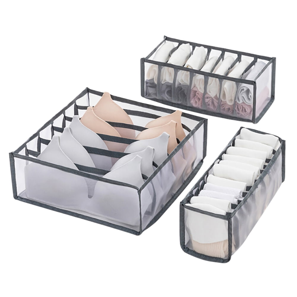 3Pcs/set Storage Box Drawer Tidy Underwear Socks Container Storage Organizer Set 