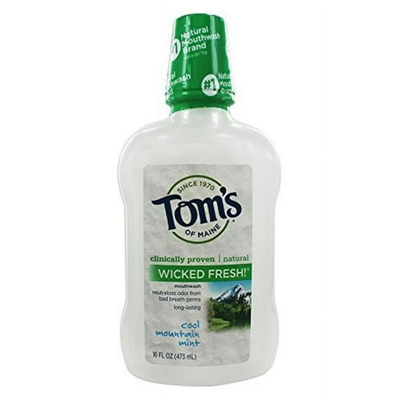 Toms Of Maine 0264606 Cool Mountain Mint Mouthwash, 16 oz