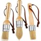 3 Pieces Chalk and Wax Paint Brushes Bristle Stencil Brushes for Wood