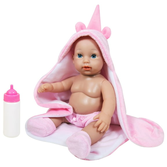 Lissi: 12" Baby Doll Gia W/ Unicorn Hood in Pink, Kids Ages 2 