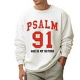 thumbnail image 2 of Psalm 91 God Is My Refuge Christian Sweatshirt – Bible Verse Faith Crewneck, Scripture Religious Sweater, Inspirational Gift for Women for Men, 2 of 7