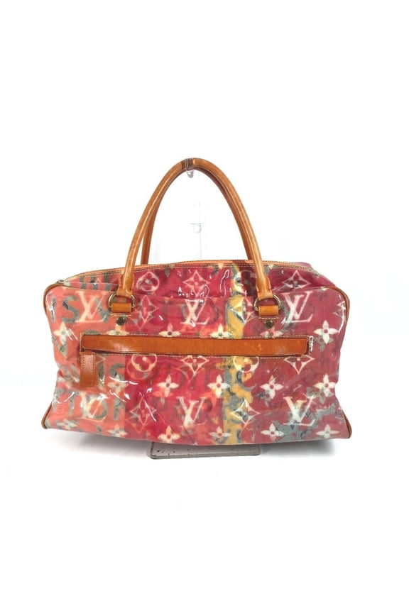 Pre-Owned LOUIS VUITTON M95734 Monogram Pulp Weekender PM Handbag Tote Bag Boston Vinyl Leather...