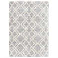thumbnail image 3 of SAFAVIEH Berber Zachary Geometric Shag Area Rug, Gray/Cream, 6' x 9', 3 of 13
