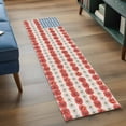 thumbnail image 3 of Independence Day 2'x6' Runner Rugs for Hallway Kitchen Bedside Non Slip Washable, American Flag Red Blue White Flowers Entryway Rug Runners with Rubber Backing, Long Carpet Runner for Laundry Room, 3 of 8