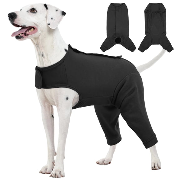 IDOMIK Dog Recovery Suit for Back Legs, Comfortable Post-surgery Recovery Shirt for Pets, Anti-Lick Surgical Vest for Spay & Neuter, Gray, L