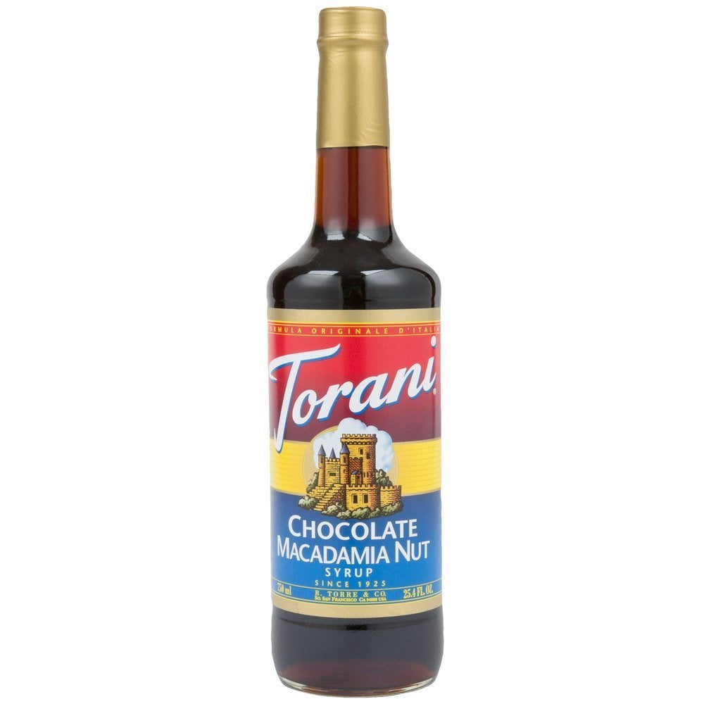 Torani Chocolate Macadamia Nut Syrup (1 Single 750 ml bottle)