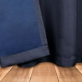 thumbnail image 5 of BNM Linen Pattern Blackout Curtains, Set of 2, 52" x 108", Navy Blue, 5 of 8