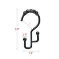 thumbnail image 5 of Utopia Alley Shower Hooks - Double Shower Curtain Rings for Bathroom - Rust Resistant Shower Curtain Hooks for Shower Curtain or Liner - Double Roller Shower Curtain Hooks - Set of 12, Matte Black, 5 of 7