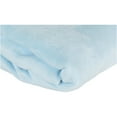 thumbnail image 2 of TL Care Heavenly Soft Chenille Fitted Crib Sheet , Light Blue, 2 of 5