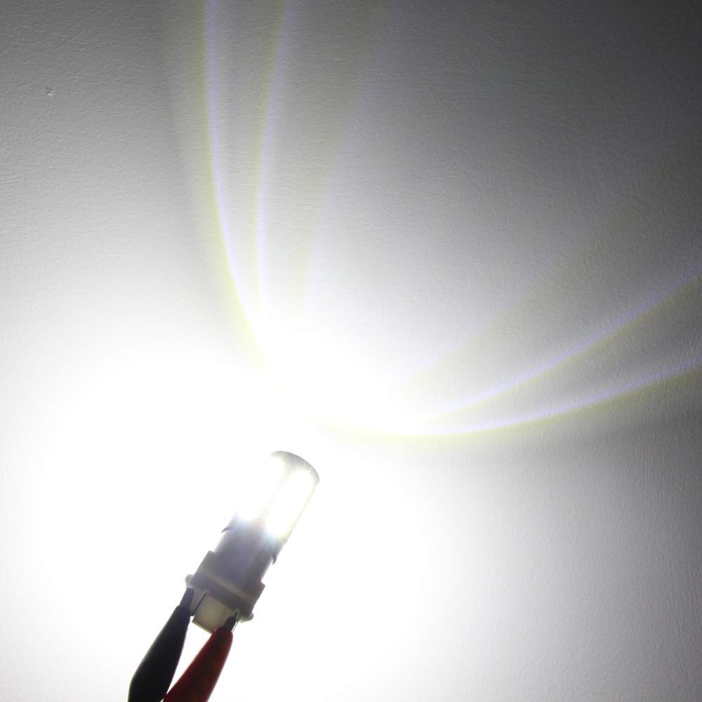 Syneticusa 7443/7444 LED Strobe Bulbs - 6000K White For Brake, Tail & DRL Lights (2 Pack)