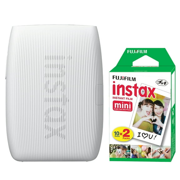 FUJIFILM INSTAX MINI LINK 3 Smartphone Printer Clay White   20 Film Sheets