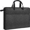 thumbnail image 1 of AMERTEEROxford Zippered Document Bag with Handle File Tote Bag Pouch for Carrying Paper Files Books(Black), 1 of 5