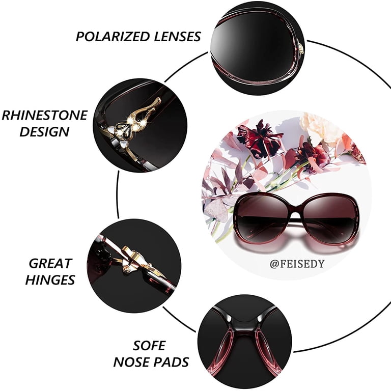 FEISEDY Women Oversized Polarized Sunglasses Ladies Large  display picture 1
