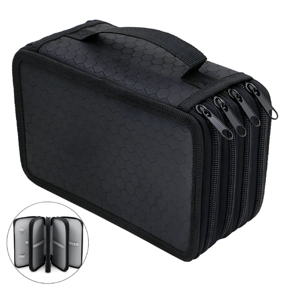 CCOCC 72 Slots Pencil Holder Organizer Colored Pencil Cases with Zipper,Multicolor