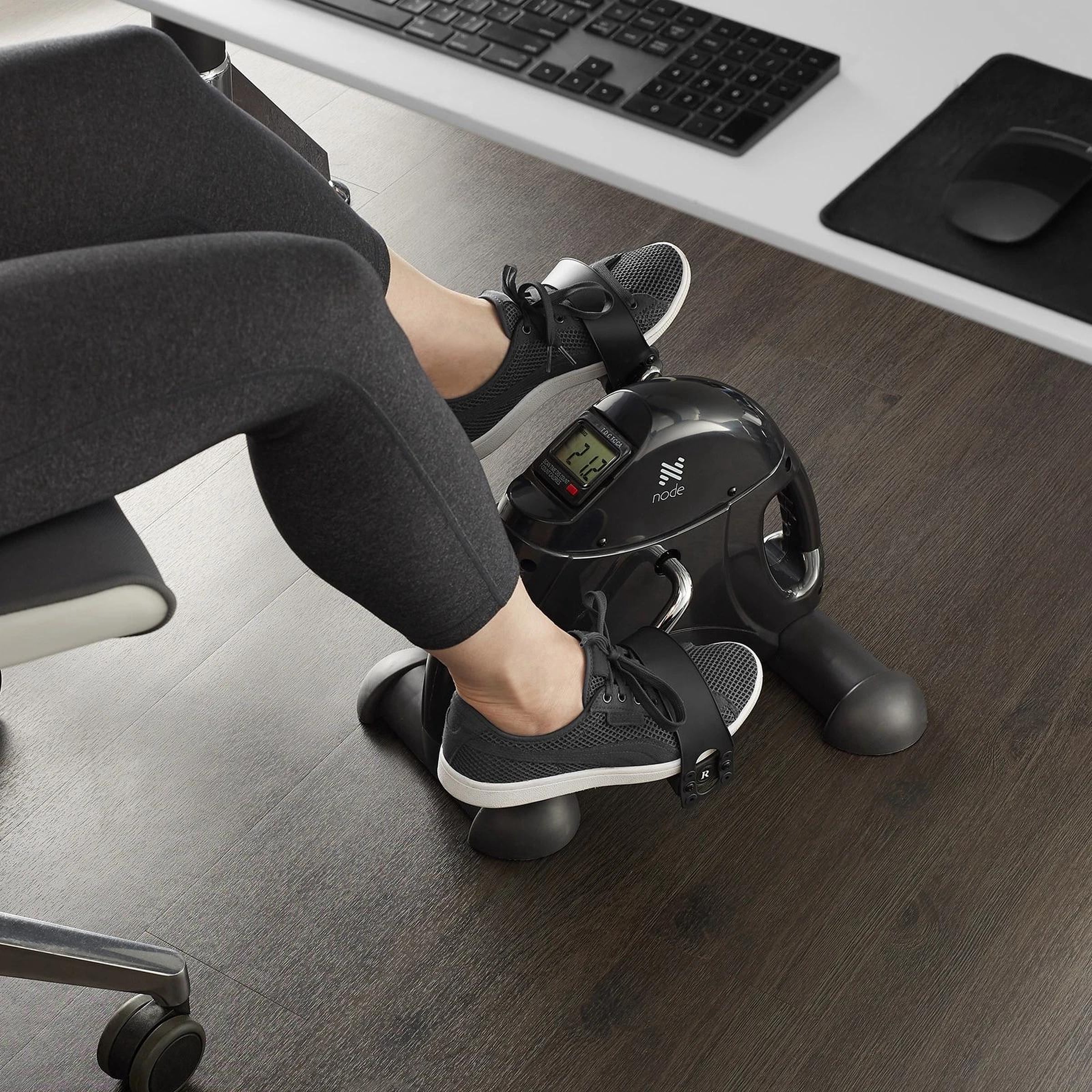 Under Desk Stationary Exercise Bike - Portable Arm Leg Foot Pedal Exerciser
