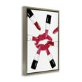 thumbnail image 4 of Stupell Industries Lipsticks & Kiss Beauty & Fashion Painting Brown Floater Framed Art Print Wall Art, 21 x 31, 4 of 10