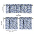 thumbnail image 6 of Kitchen Curtains 24 Inch Short - 3 Panel Set, Vintage Floral Butterfly Bee Botanical Print, Rod Pocket Window Curtain for Farmhouse, Modern Rustic, Spring Summer Decor, Easy Wash, 6 of 6
