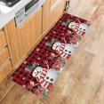 thumbnail image 5 of Winter Christmas Kitchen Floor Mats, Snowman with Cardinal 2 PCS Anti Fatigue Area Runner Rugs Set Snowflake on Plaid Non-Slip Bathroom Comfort Standing Mat Home Decor, 5 of 6
