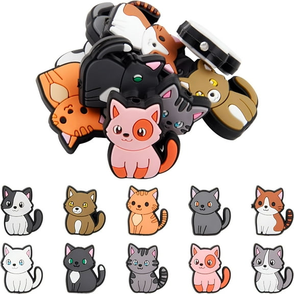 DESIGNICE 20 Pcs Silicone Focal Beads for Pens, Autism Awareness Focal Beads for Keychain Making, Jewelry Bracelet Necklace Handmade Crafts