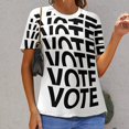 thumbnail image 6 of Vote Repeat Graphic Women's T-Shirt Short Sleeve T Shirts Tops Tee Ladies Loose T, 6 of 6
