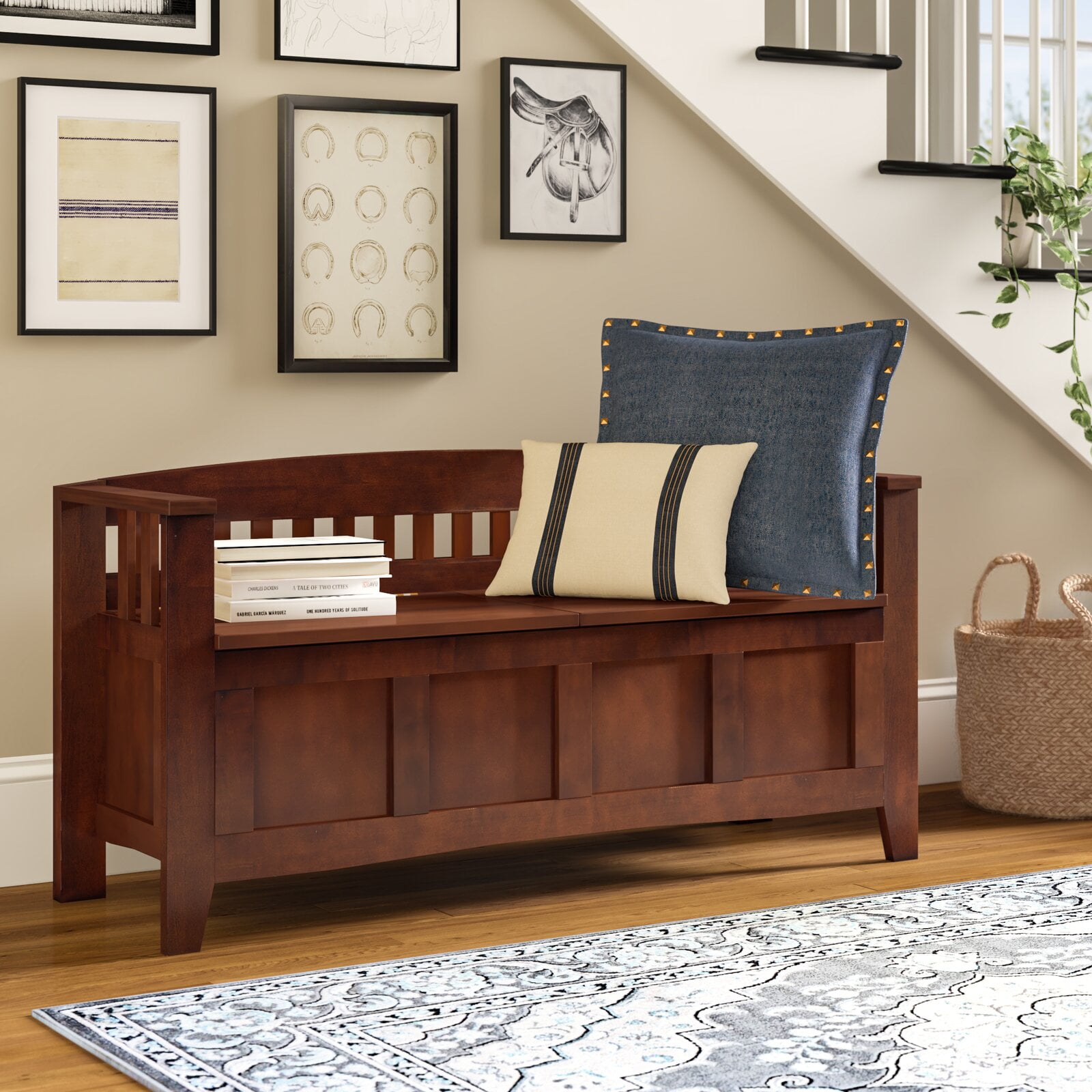 Hoang Flip top Storage Bench, 4'' H, 25.25'' H