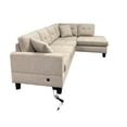 thumbnail image 5 of K-Living Nolan Fabric Sectional in Almond Color with USB Port & 2 Throw Pillows, 5 of 5