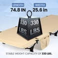 thumbnail image 2 of Portable Folding Bed for Camping, Hiking, Travel, Lightweight Camping Cot, Portable Compact for Outdoor Travel, Khaki, 2 of 6
