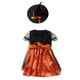 thumbnail image 1 of Adorable disfraz de bruja para niñas con sombrero, disfraz de Halloween para niñas, traje naranja y negro, 1 of 8