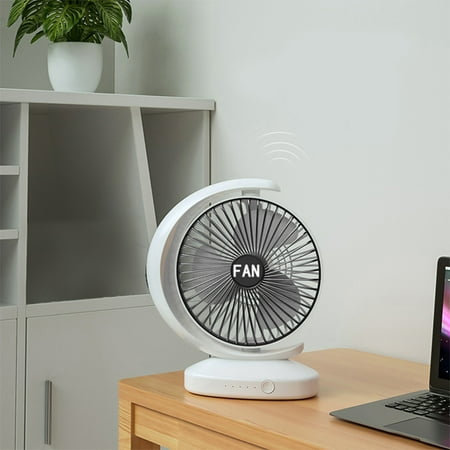

Small USB Desk Fan 3 Speeds Portable Table Fan Small Fan By USB Curved Moon Shaped Rechargeable Rotatable Desktop Fan For Home Office Bedroom Dorm Indoor Outd