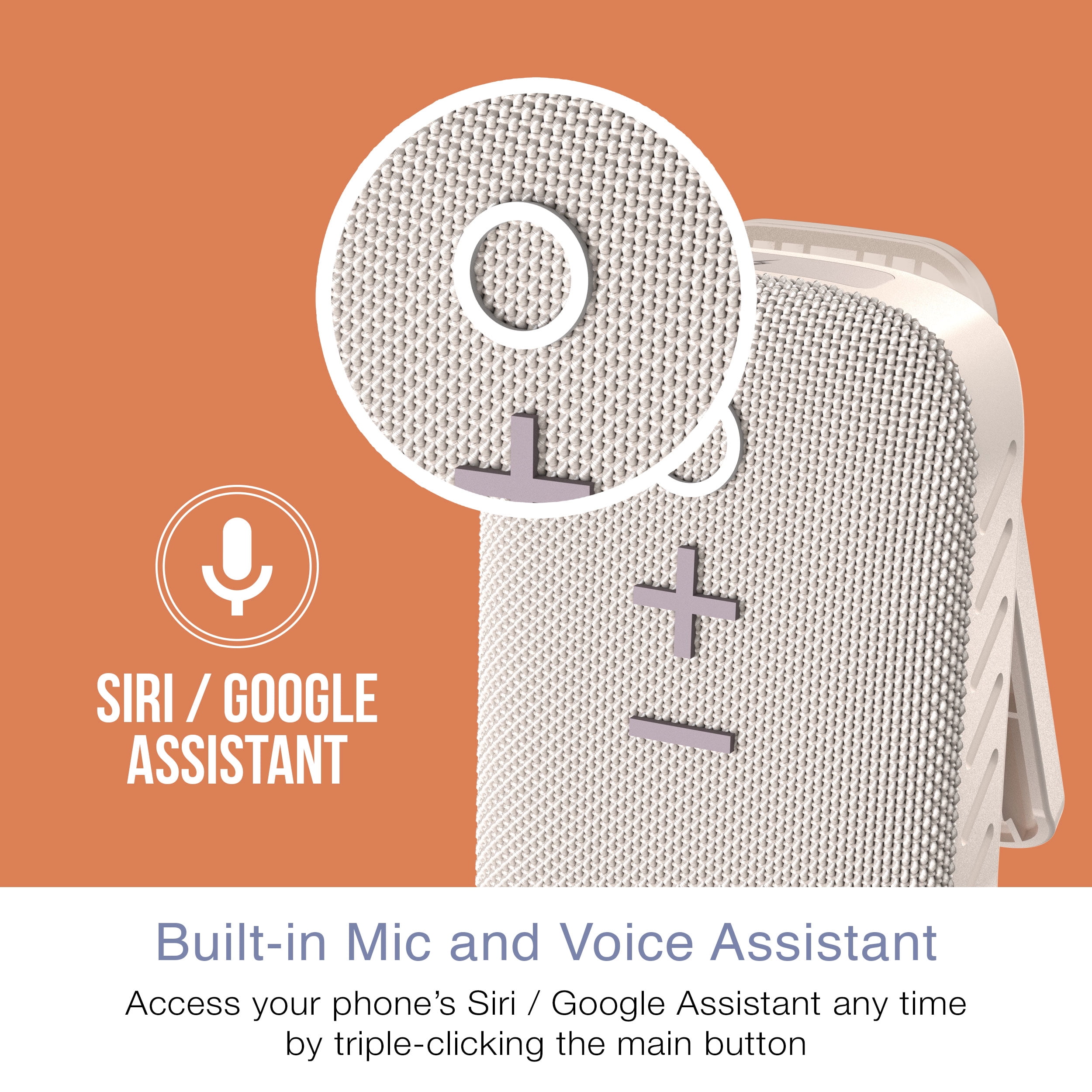 MEE audio goSPKR Wearable Bluetooth Wireless Clip-On Speaker with Speakerphone (Beige)
