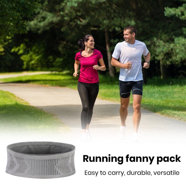 Paokuoon Fanny Pack Bag Running Fanny Pack Large Capacity Ergonomic Design Wear Resistant Elastic Sweat Absorption Nylon Sports Workout