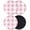 Pink, variant on Brown Plaid Coasters Set of 4, Spring Summer Farmhouse Buffalo Checkered Absorbent Coasters for Drinks, Coaster for Bar Office Dining Coffee Table Accessories Decor, Non Slip Round Desk Coaster