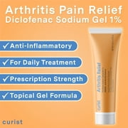 Curist Diclofenac Topical Gel 1% 3-Pack 5.29 oz (150 g) Arthritis Relief Diclofenac 1% Cream OTC