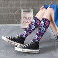 thumbnail image 5 of Hirioo funny Skull daisy flower for Adult Stockings Breathable Sock Non-Pilling,Contrasting Color Design, 5 of 6
