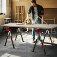 thumbnail image 2 of Costway Cheval-Scie Pliant Lot de 2 Robuste Réglable avec Bras de Support Capacité de 2600 LBS, 2 of 10